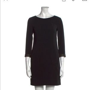 EUC Rag & Bone Bateau Neckline Mini Dress with Leather Accents Size 0